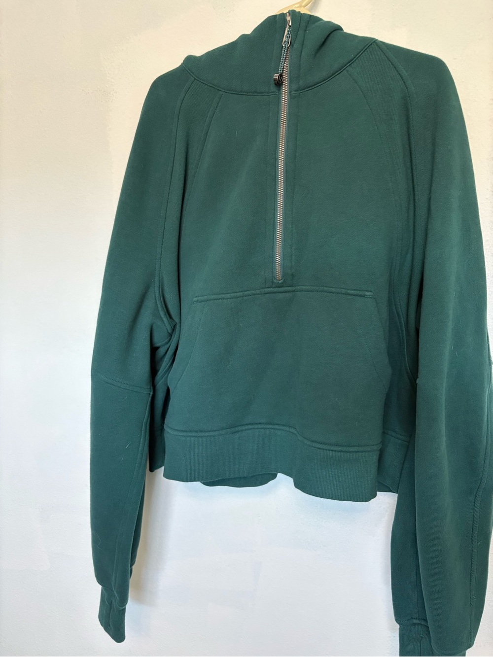 lululemon athletica Deep Green Half-Zip scuba hoodie